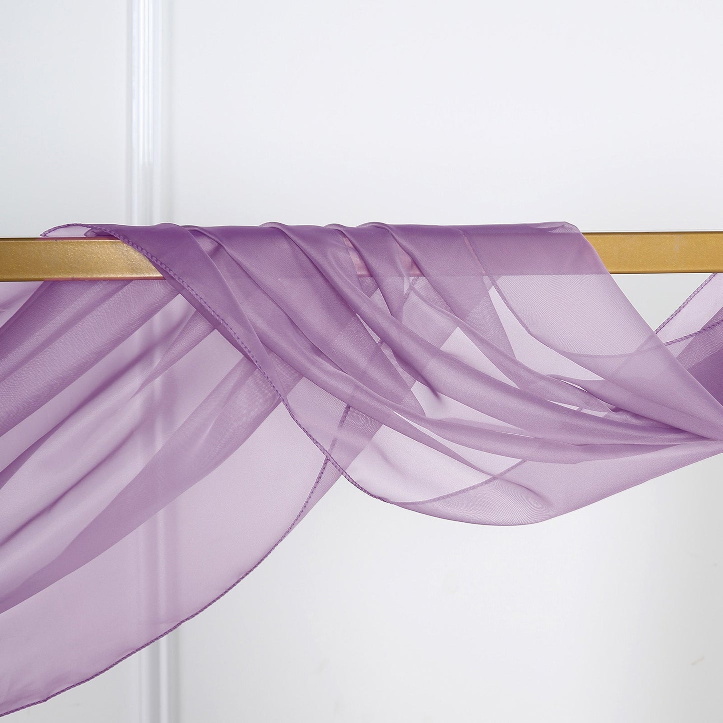 18 Feet Sheer Organza Violet Amethyst Wedding Arch Drapery Fabric