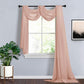 Dusty Rose 18 Feet Arch Drapery Sheer Organza Fabric Window Scarf Valance 