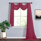Burgundy Window Scarf Valance Made Of Sheer Organza 18 Feet