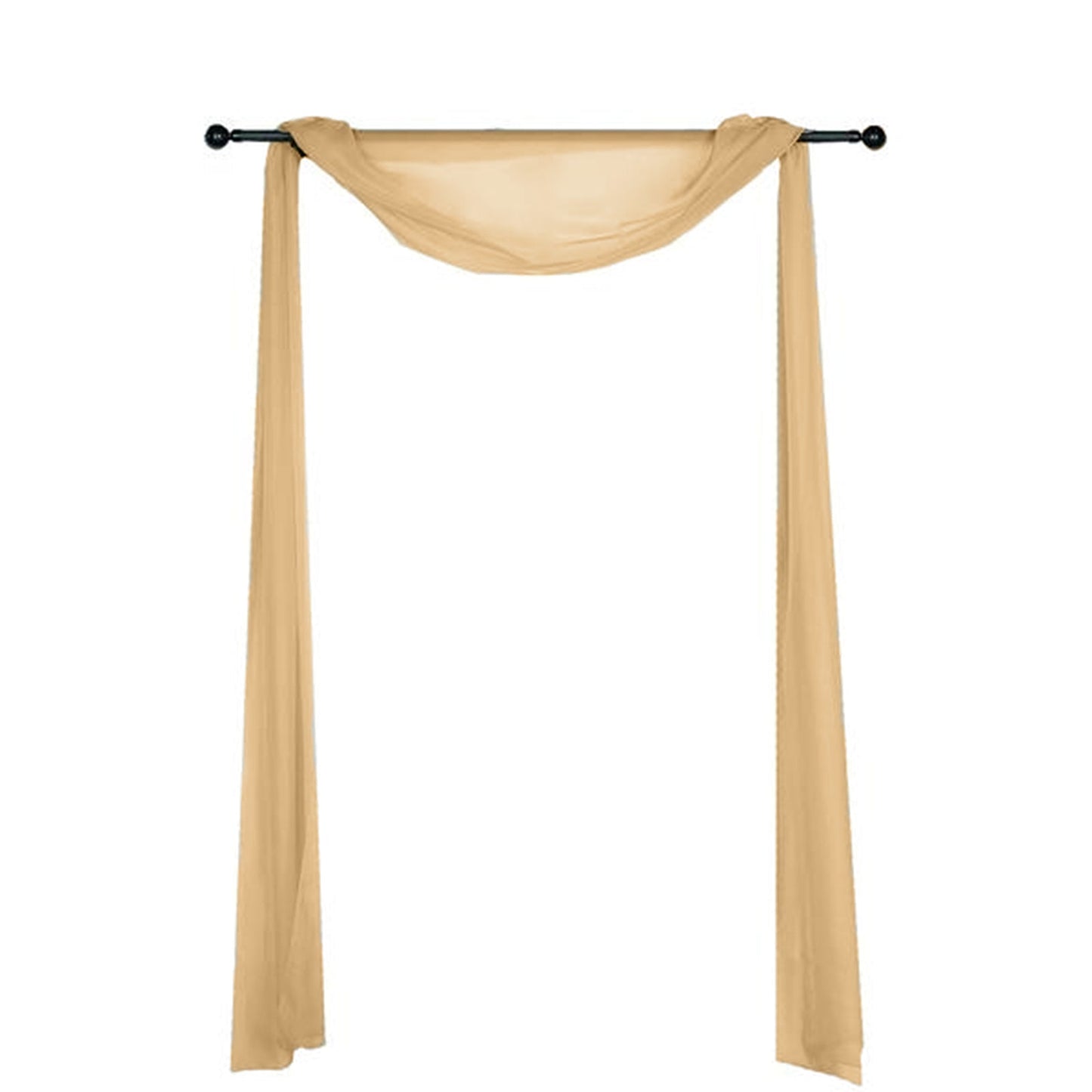 Wedding Arch Drapery Fabric 18 Feet Champagne Sheer Organza