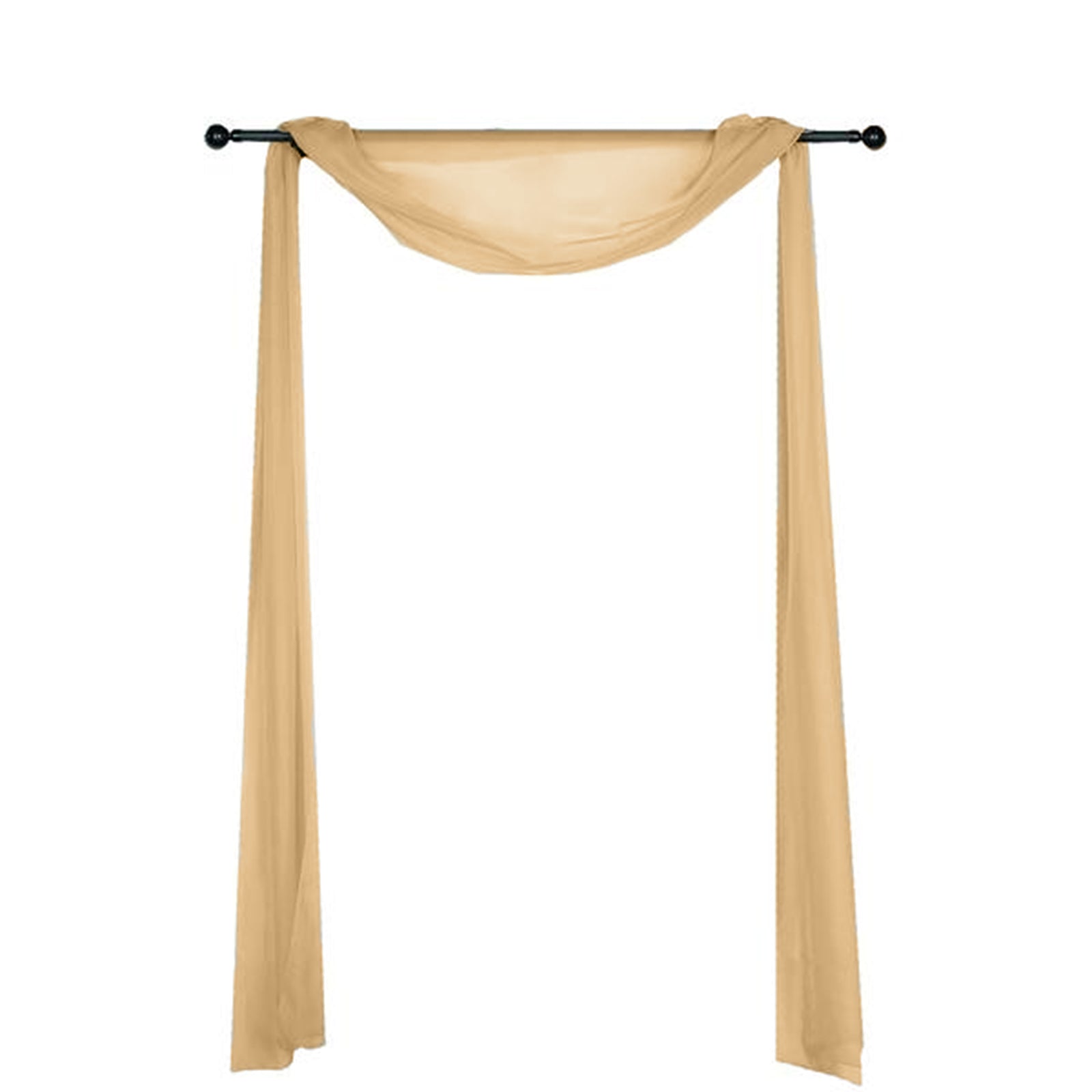 Wedding Arch Drapery Fabric 18 Feet Champagne Sheer Organza