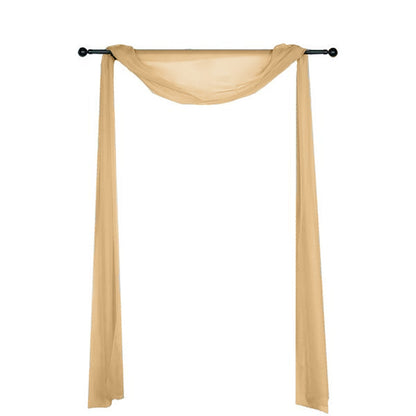 Wedding Arch Drapery Fabric 18 Feet Champagne Sheer Organza