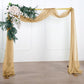 18ft Champagne Sheer Organza Wedding Arch Drapery Fabric, Window Scarf Valance