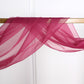 Sheer Fuchsia Organza Wedding Arch Drapery Fabric 18 Feet