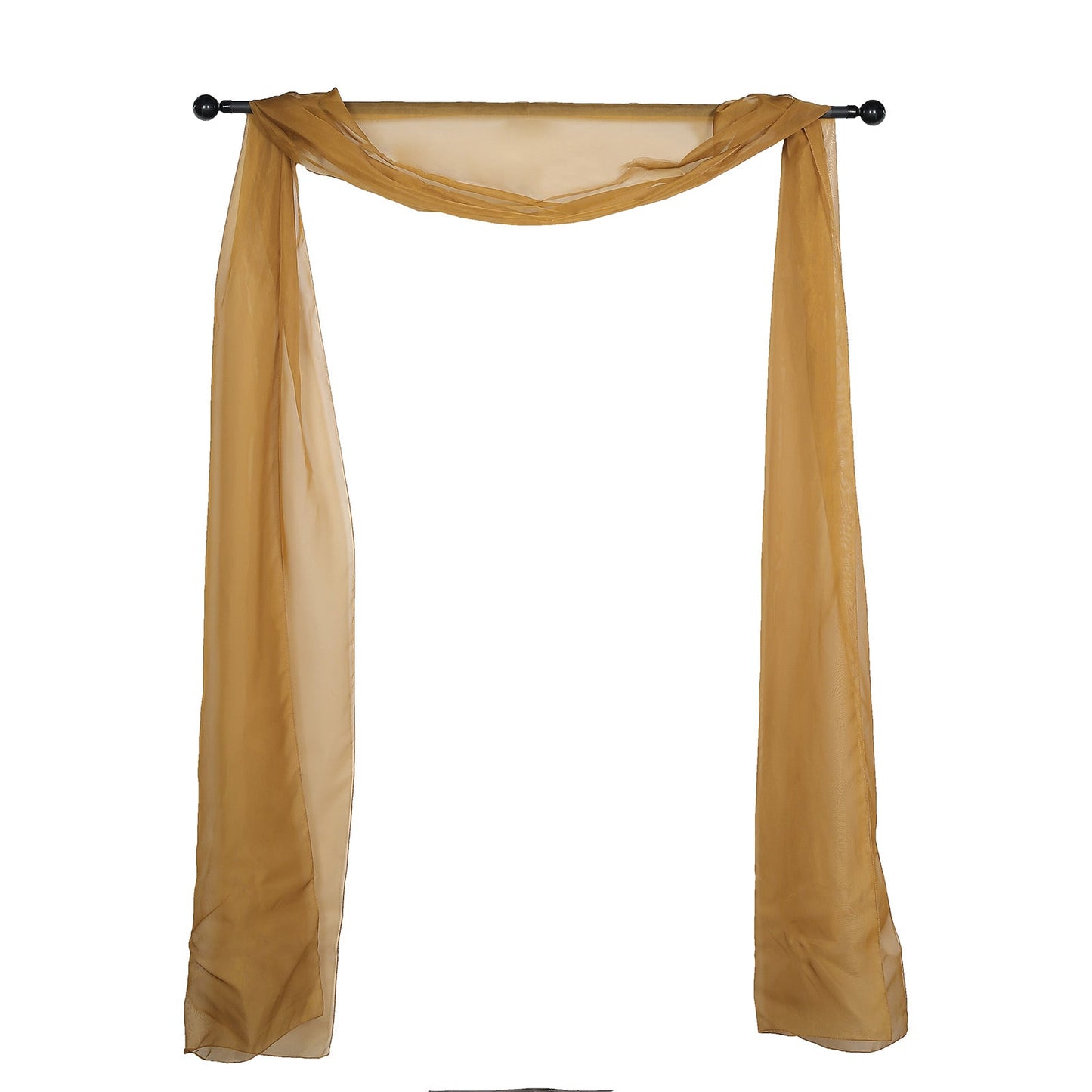 Sheer Gold Organza 18 Feet Wedding Arch Drapery Fabric