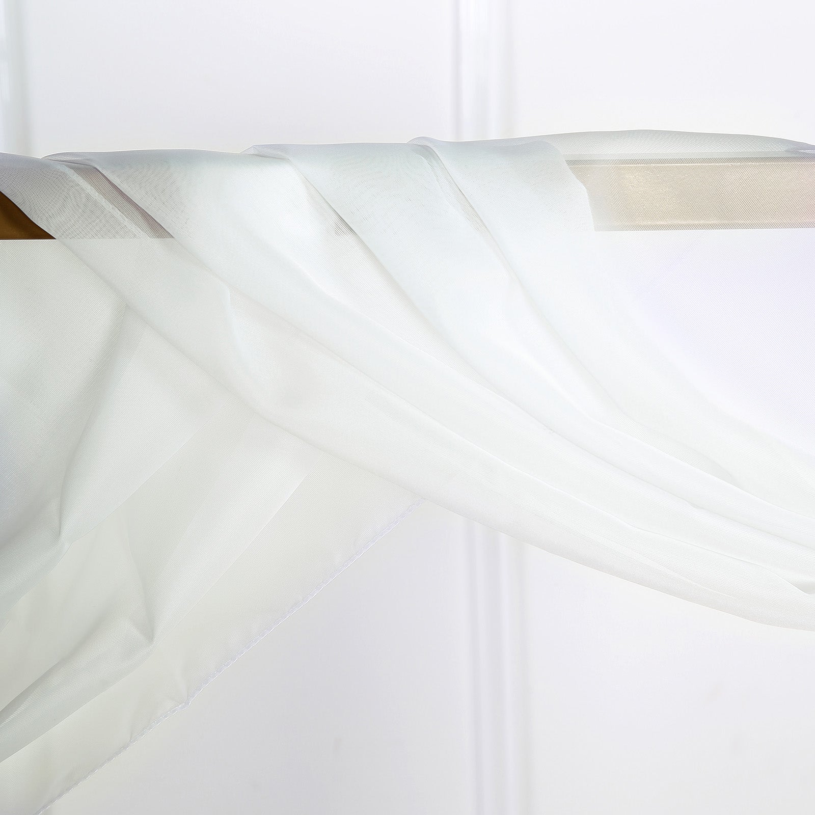 Sheer Organza Window Scarf Valance In Ivory 18 Feet 