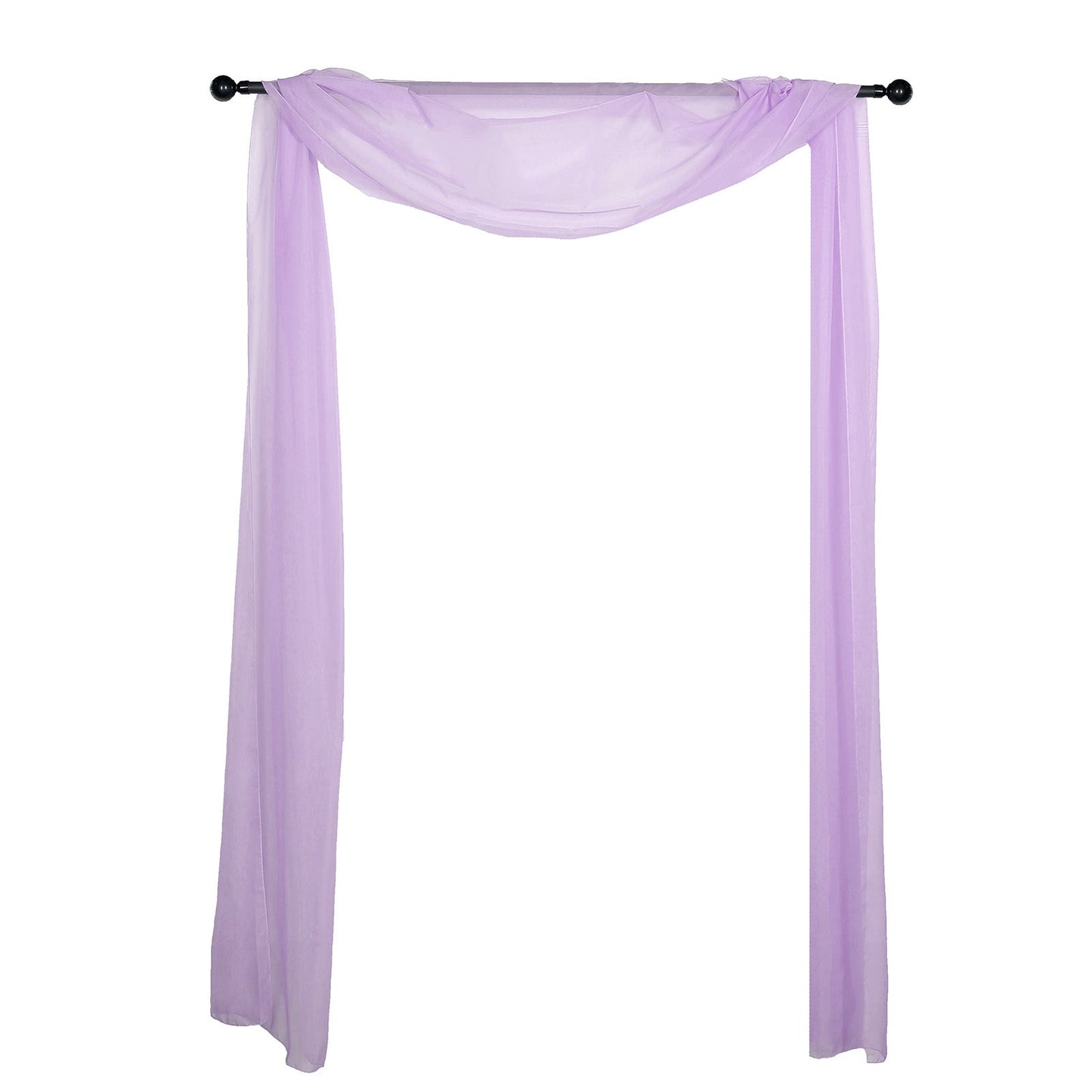 18 Feet Lavender Sheer Organza Wedding Arch Drapery Fabric
