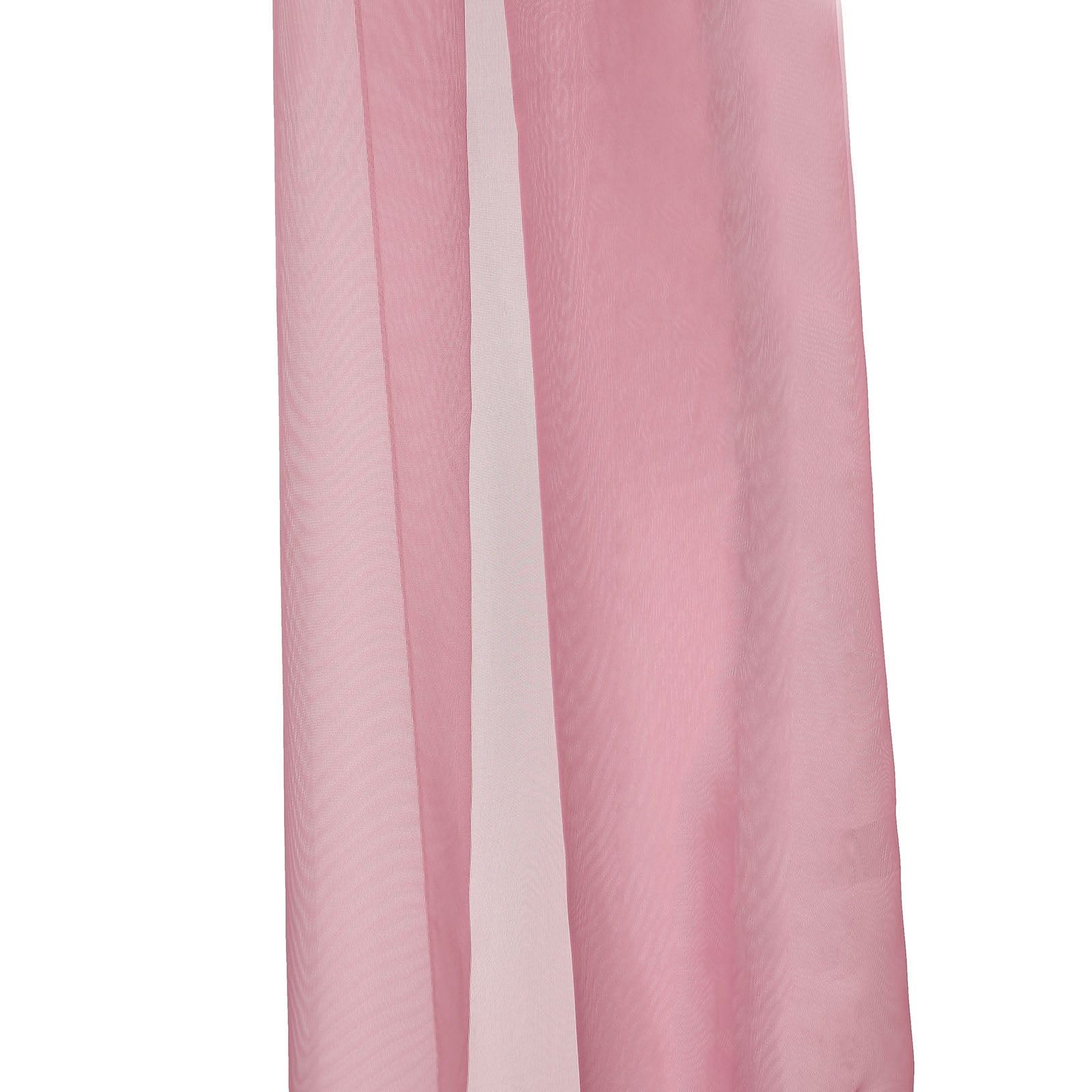 18 Feet Window Scarf Valance In Mauve Cinnamon Rose Sheer Organza