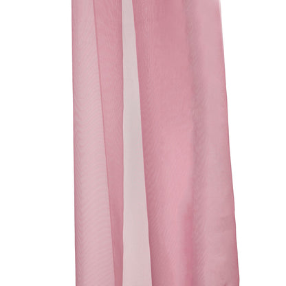 18 Feet Window Scarf Valance In Mauve Cinnamon Rose Sheer Organza