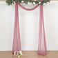 18ft Mauve Cinnamon Rose Sheer Organza Wedding Arch Drapery Fabric, Window Scarf Valance