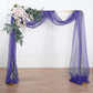 18ft Purple Sheer Organza Wedding Arch Drapery Fabric, Window Scarf Valance
