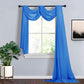 Window Scarf Valance In Royal Blue Sheer Organza 18 Feet