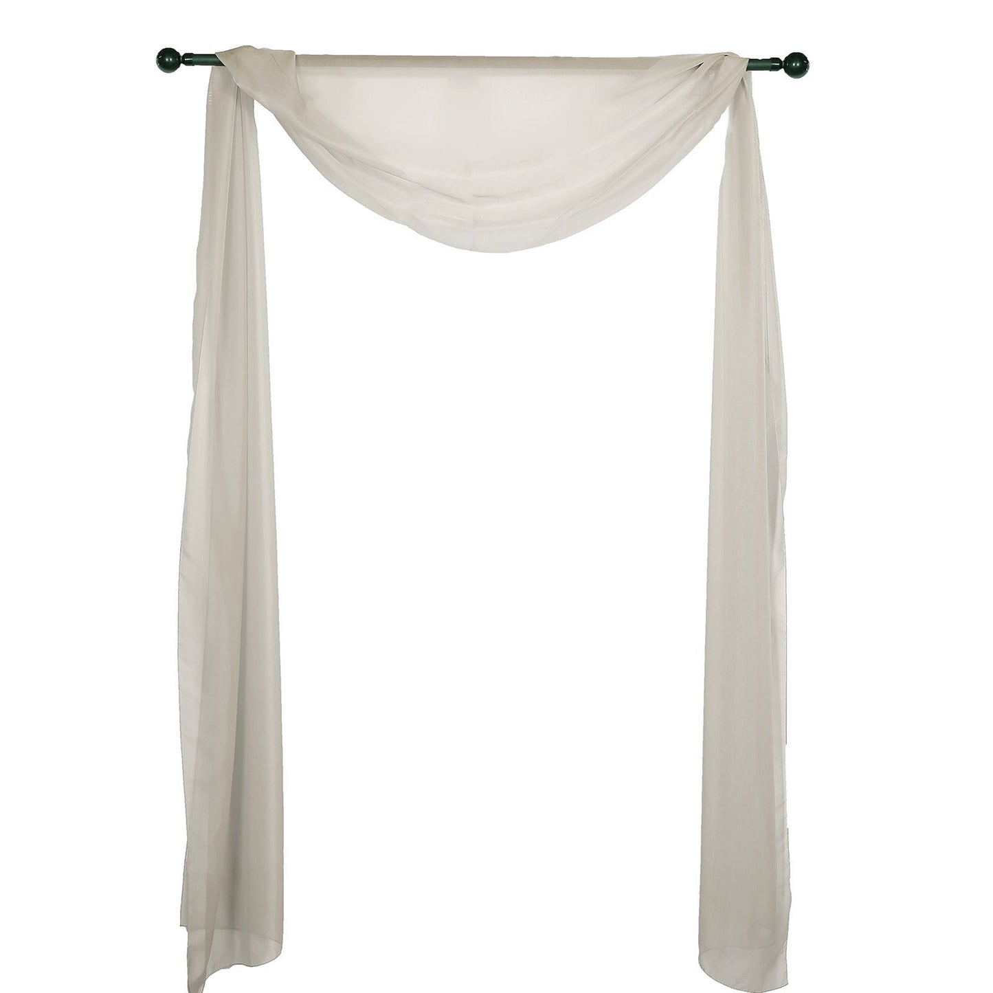 18 Feet Wedding Arch Drapery Fabric In Silver Organza 