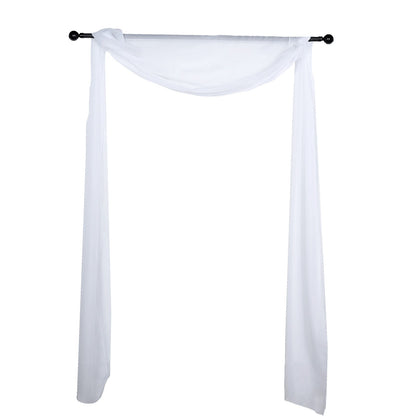 18 Feet White Sheer Organza Wedding Arch Drapery Fabric