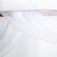 Sheer White Organza 18 Feet Wedding Arch Drapery Fabric 