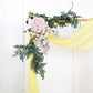 18 Feet Yellow Arch Drapery Sheer Organza Fabric Window Scarf Valance 