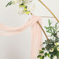 20 Feet Blush Rose Gold Fabric Window Scarf Cheesecloth