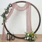 20ft Dusty Rose Gauze Cheesecloth Fabric Wedding Arch Decorations, Window Scarf Valance Drapes, Boho Arbor Curtain Panel
