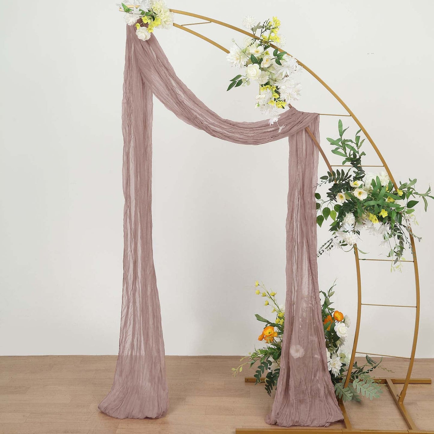 Dusty Rose Cheesecloth Window Drapes 20 Feet Gauze Fabric