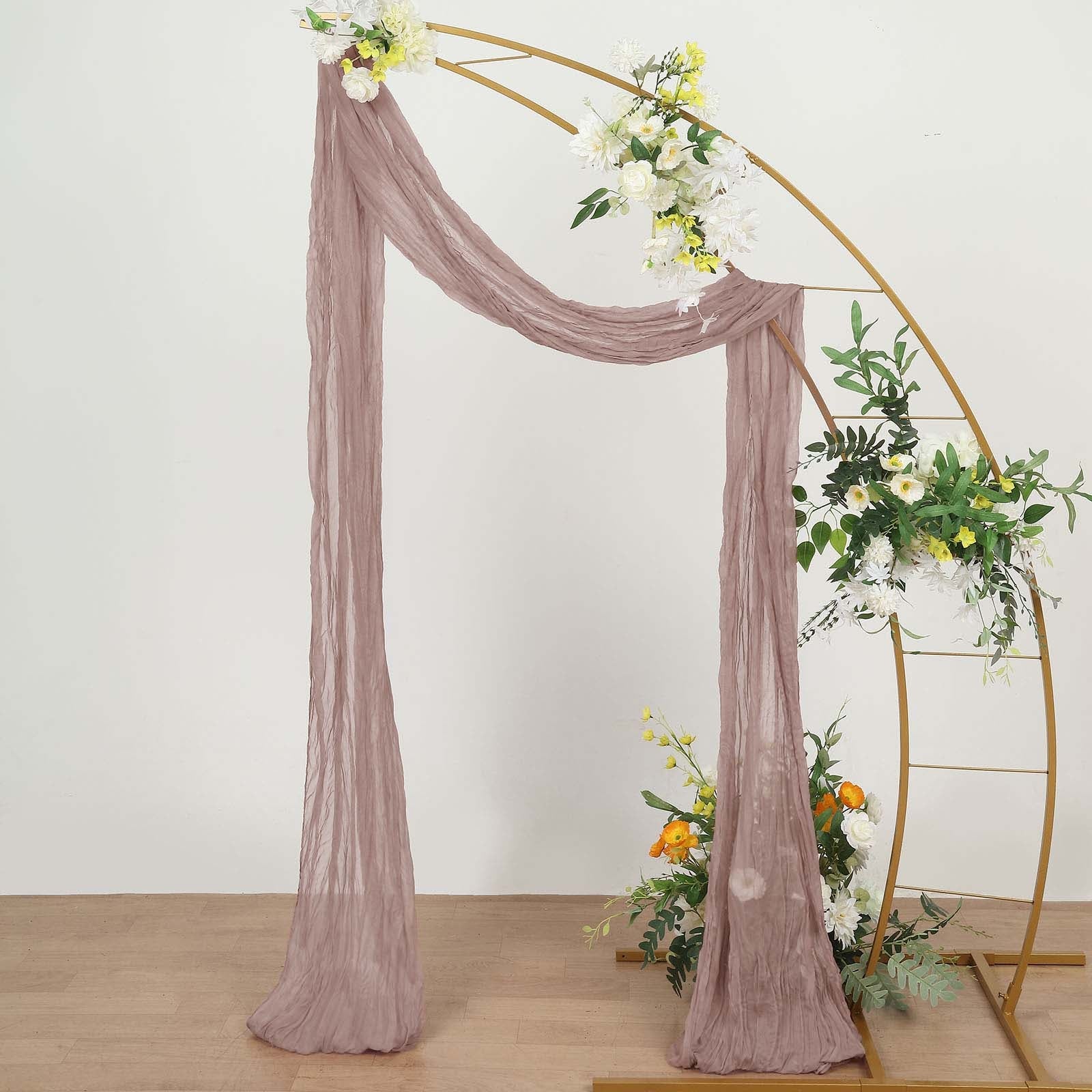 Dusty Rose Cheesecloth Window Drapes 20 Feet Gauze Fabric