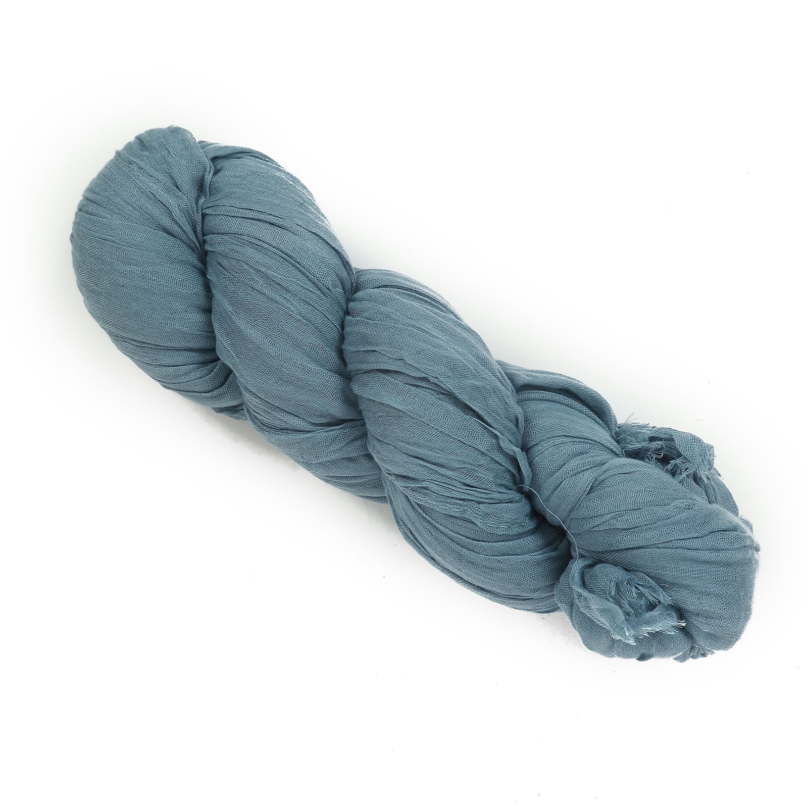 Dusty Blue Cheesecloth Window Scarf 20 Feet Valance