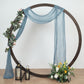 20ft Dusty Blue Gauze Cheesecloth Fabric Wedding Arch Decorations, Window Scarf Valance Drapes, Boho Arbor Curtain Panel