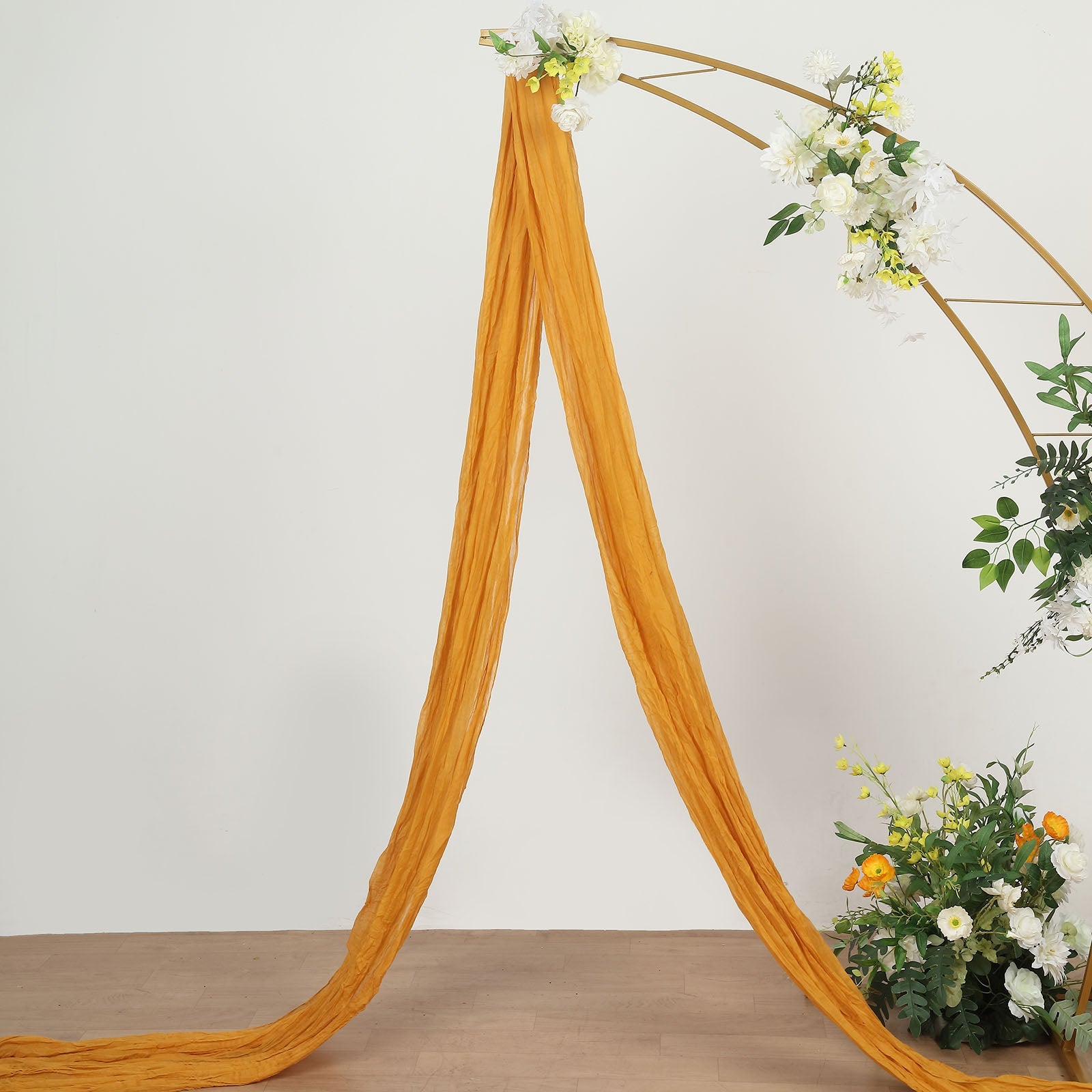 Gauze Cheesecloth Fabric 20 Feet Mustard Yellow Window Drapes