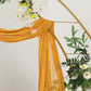 20 Feet Mustard Yellow Fabric Window Scarf Cheesecloth