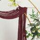 20 Feet Burgundy Fabric Window Scarf Cheesecloth