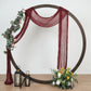 20ft Burgundy Gauze Cheesecloth Fabric Wedding Arch Decorations, Window Scarf Valance Drapes, Boho Arbor Curtain Panel