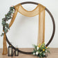 20ft Gold Gauze Cheesecloth Fabric Wedding Arch Decorations, Window Scarf Valance Drapes, Boho Arbor Curtain Panel
