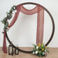 20ft Mauve Cinnamon Rose Gauze Cheesecloth Fabric Wedding Arch Decorations, Window Scarf Valance Drapes, Boho Arbor Curtain Panel