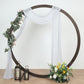 20ft Silver Gauze Cheesecloth Fabric Wedding Arch Decorations, Window Scarf Valance Drapes, Boho Arbor Curtain Panel