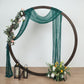 20ft Peacock Teal Gauze Cheesecloth Fabric Wedding Arch Decorations, Window Scarf Valance Drapes, Boho Arbor Curtain Panel