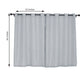 Handmade Faux Linen 52 Inch x 64 Inch Curtain Panels In Silver With Chrome Grommets