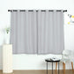2 Pack | Handmade Silver Faux Linen Curtains 52"x64", Curtain Panels With Chrome Grommets