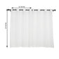Faux Linen White Curtains 52 Inch x 64 Inch With Chrome Grommets