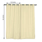 Handmade ivory faux linen curtains with chrome grommets, 52"x96", 2-pack.