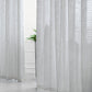 2 Pack | Handmade Silver Faux Linen Curtains 52"x96", Curtain Panels With Chrome Grommets