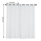 Handmade White Faux Linen 52 Inch x 96 Inch Curtain Panels 2 Pack With Chrome Grommets