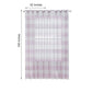 White & Lavender Cabana Print 52 Inch x 108 Inch Faux Linen Curtains Chrome Grommet 2 Pack