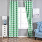 Mint chevron print blackout curtain panels, 52"x108" size.