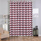 2 Pack | White/Burgundy Chevron Print Thermal Blackout Window Curtain Grommet Panels, Noise Cancelling Curtains - 52"x108"