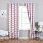 White blush chevron print thermal blackout curtains, 52"x96".
