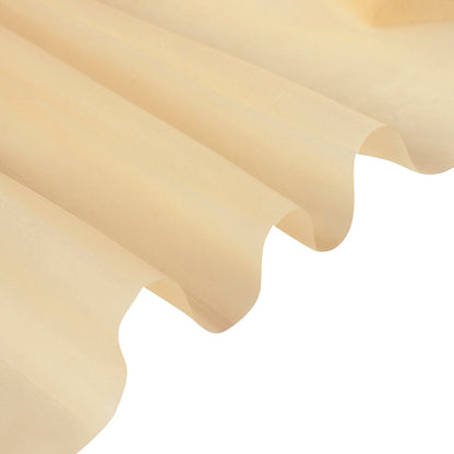 Champagne Chiffon Curtain Panel 5 Feet x 14 Feet Durable Flame Resistant Backdrop Drapery With Rod Pocket