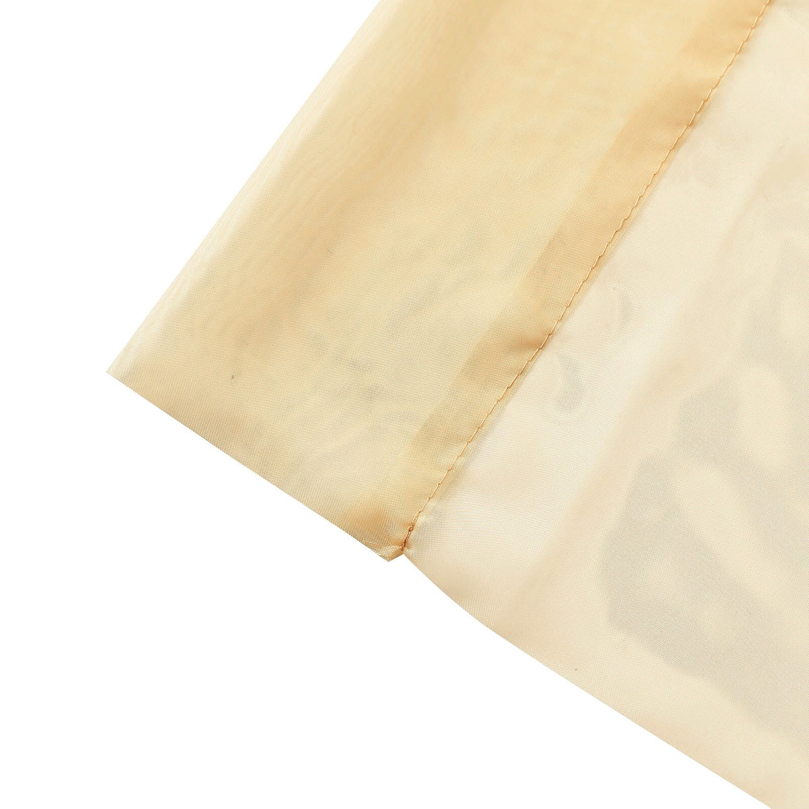 Champagne Chiffon Curtain Panel 5 Feet x 14 Feet Durable Flame Resistant Backdrop Ceiling Drapery With Rod Pocket