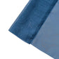 Navy blue chiffon curtain panel, durable and flame resistant.