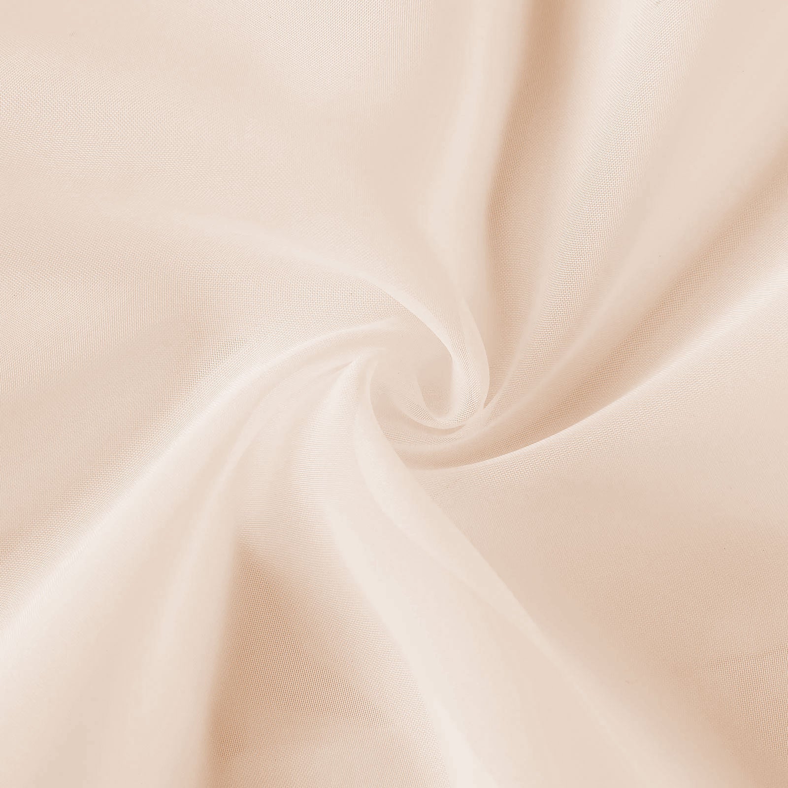 Nude chiffon curtain panel, durable flame-resistant backdrop drapery.