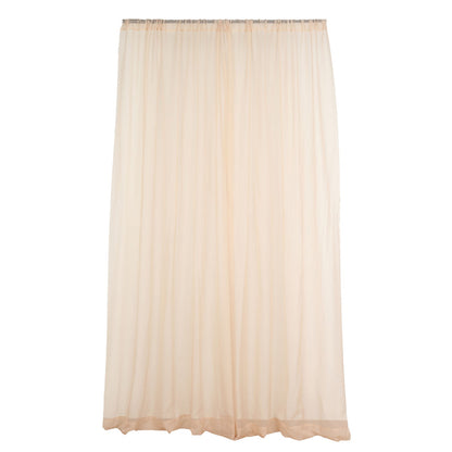 2 Pack of Fire Retardant Nude Sheer Organza Curtain Backdrops 10 Feet x 10 Feet