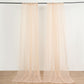2 Pack Premium Nude Sheer Organza Curtain Panels 10 Feet x 10 Feet Fire Retardant